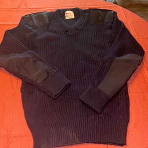 TW Kempton  Vee Neck 100% Wool Navy Woolly Pully New Sweater